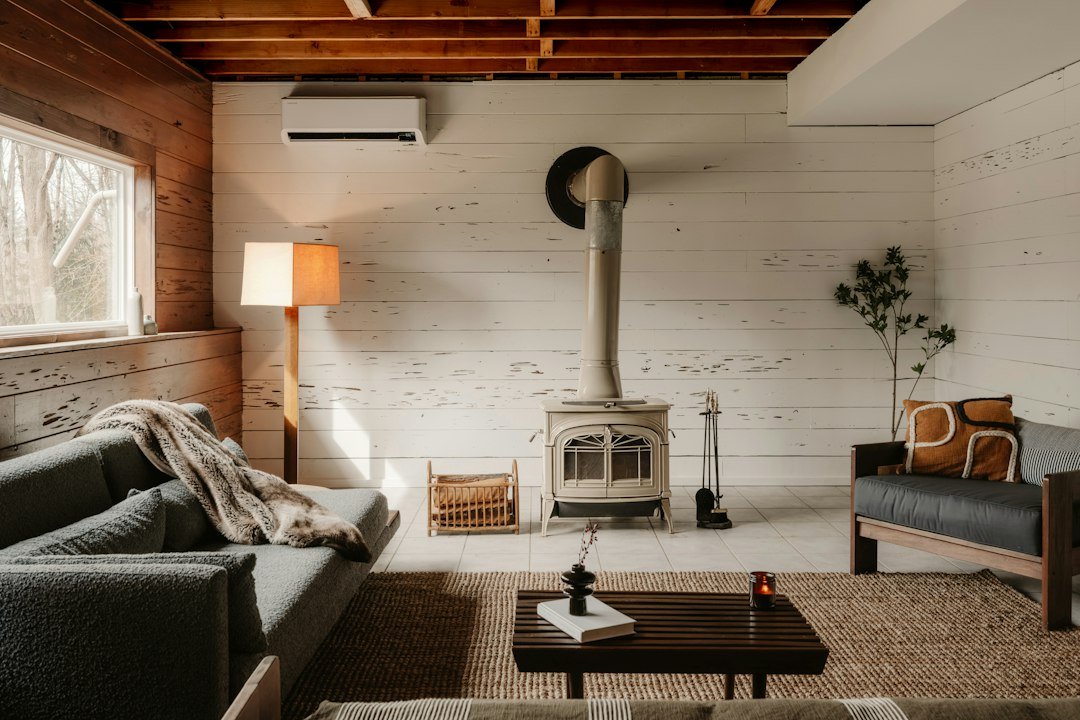 Warm living room representing furnace backup during a winter outage